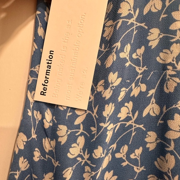 Reformation Blue Nikita Dress-Size 8 - Picture 3 of 4